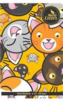 Meow Covers Plaid Notebook - 6 X 9 - 100 Sites