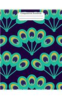 Composition Notebook Peacock Design Vol 1: College-ruled lined paper for notes, ideas, classes, and more!