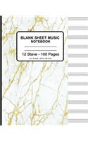 Blank Sheet Music Notebook