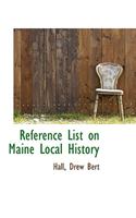 Reference List on Maine Local History
