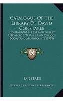 Catalogue Of The Library Of David Constable