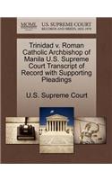 Trinidad V. Roman Catholic Archbishop of Manila U.S. Supreme Court Transcript of Record with Supporting Pleadings