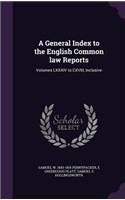 A General Index to the English Common Law Reports