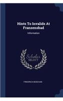 Hints To Invalids At Franzensbad: Information