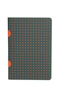 Paper Oh Cahier Circulo Grey on Orange / Grey on Orange B7 Grid