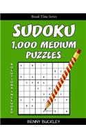 Sudoku 1,000 Medium Puzzles. Solutions Included