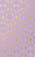 Lilac Purple and Gold Foil Pattern Notebook
