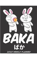 2020 Anime Weekly Planner dated with to do notes: Dated calendar with to do list Manga Baka Rabbits theme