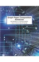Graph Paper Composition Notebook: 100 Pages Quad Ruled/ 5 x 5 Grid, 5 Squares Per Inch - 8.5 x 11 (Large). Ideal for students