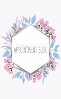 Appointment Book: Featuring daily weekly calendar with 15 minute hourly intervals (7am-9pm) for scheduling, Hair Stylists, Salons, and Nail Salons. (pink wreath)