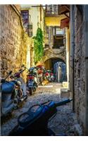 Scooters in a Narrow Alley on Rhodes in Greece Journal: Take Notes, Write Down Memories in this 150 Page Lined Journal