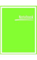 Notebook: College Ruled, Lined, Notebook for School, Work, 1 Subject, Lime Green, Soft Cover