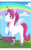 Unicorn Diary: Pretty Unicorn 2019 Weekly Planner, Cute Diary a Week to a Page