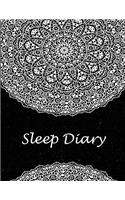 Sleep Diary: Beautiful Black Book, Sleep Journal Monitor Healthy Sleep Habits And Insomnia Large Print 8.5" x 11" Five Minutes Journal Before Bed