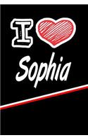 I Love Sophia: Isometric Dot Paper Drawling Paper Notebook Journal Featuring 120 Pages 6x9