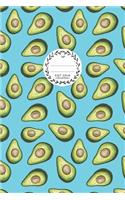 Dot Grid Journal: 6 x 9 Notebook For Bullet Journaling, Lettering, Art Notes Full Page Dotted Grid Planner 110 Pages Cute Avocado