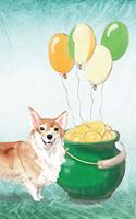 Corgi: Notebook - Happy St Patrick's Day from Awesome Dogs(25 College Ruled Blank Holiday Notebooks for Pup Owners)