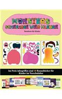 Bastelsets für Kinder: (20 vollfarbige Kindergarten-Arbeitsblätter zum Ausschneiden und Einfügen - Monster)(50 Bastelsets Für Kinder)