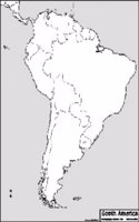 South America Map Laminated