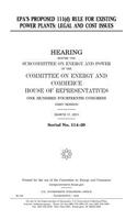 EPA's proposed 111(d) rule for existing power plants: legal and cost issues