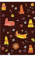Bullet Journal Notebook for Cat Lovers Cute Cats Pattern 5: 162 Numbered Pages with 150 Dot Grid Pages, 6 Index Pages and 2 Key Pages for Journaling, Writing, Planning and Doodling, for Women, Men, Kids, 160 