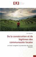 De la consécration et de légitimes des communautés locales