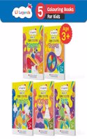 Oswaal Lil Legends Book of Copy Colouring For Kids | To Learn About Transport, Shapes, Numbers, Clothes, Birds (Set of 5 Books), Age 3+