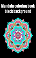 mandala coloring book black background
