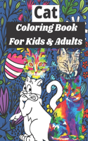 Cat Coloring Book For Kids & Adults