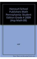 Harcourt School Publishers Math Pennsylvania: Student Edition Grade 4 2009