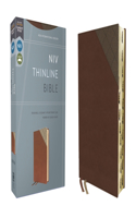 Niv, Thinline Bible, Leathersoft, Brown, Red Letter, Thumb Indexed, Comfort Print