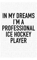 In My Dreams I'm A Professional Ice Hockey Player: A 6x9 Inch Matte Softcover Diary Notebook With 120 Blank Lined Pages And A Funny Skating Sports Fanatic Cover Slogan