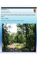 Invasive Exotic Plant Monitoring at Hot Springs National Park Year 1 (2009): (English)