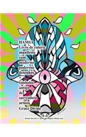 HAMSA Livro de colorir manifesto com moderno poderoso desenhos + símbolos antigo de surrealista artista Grace Divine