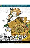 Magical Land and Cute Animal coloring book: Faire, Teddy bear, Doodle easy for beginer an Adult coloring Book