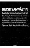 Rechtsanwältin Notizbuch