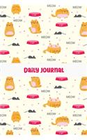 Daily Journal: Blank Lined Cat Journal
