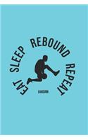 Cool Basketball Eat Sleep Rebound Repeat Notebook: Graph Paper Journal 6x9 - 120 Pages