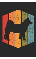 Retro Akita Notebook - Gift for Akita Lovers and Dog Owners - Vintage Akita Diary - Akita Writing Journal