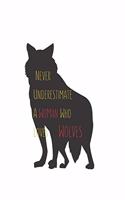 Never Underestimate A Woman Who Loves Wolves