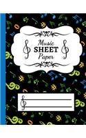 Music Sheet Paper: Blank Music Manuscript Book / Writing Pad / Composition Notebook / Journal / Diary