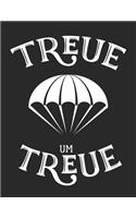 Fallschirmspringer Logbuch: &#9830; Sprungbuch für alle Skydiver und Fallschirmjäger &#9830; Vorlage für über 100 Sprünge &#9830; großzügiges A4+ Format &#9830; Motiv: Treue um