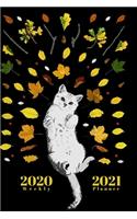 2020 / 2021 Weekly Planner - Two Year Appointment Book Gift - Two-Year Agenda Notebook for Gift For Cat Owners