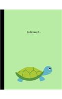 introvert.: Funny Animal Notebook For School, Work Or Home: 8.5 x 11 Inches: Wide Ruled: 100 Pages(17 Funny Animals)