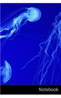 Notebook: Blue, Neon, Jellyfish, Water themed Notebook / Journal / Diary / Composition book / Daily Planner / Sketchbook - 6 x 9 inches (15,24 x 22,86 cm), 15