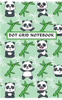 Dot Grid Notebook: Cute Panda Dotted Journal and Planner, Cute Dot Notebook and Organizer for Unique and Creative Calendars, To-Do Lists, Drawings, Habit, Tasks or Exp