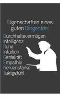 Eigenschaften eines Dirigenten: Linierter DinA 5 Jahres-Kalender 2020 für Musikerinnen und Musiker Terminplaner Musik Kalender