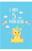 I Am 5 And Magical: 5th Birthday Draw And Write Unicorn Journal For Girls