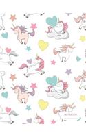 Notebook: Unicorn Pattern (1) Simple Standard Weekly Planner 16-Month September 2018 Through December 2019