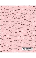Notebook: Artist Dashed On Pink Cover Notebook Journal Diary, 110 Dashed lines pages, 8.5" x 11", Date on top(24 Artist Cover Notebook)